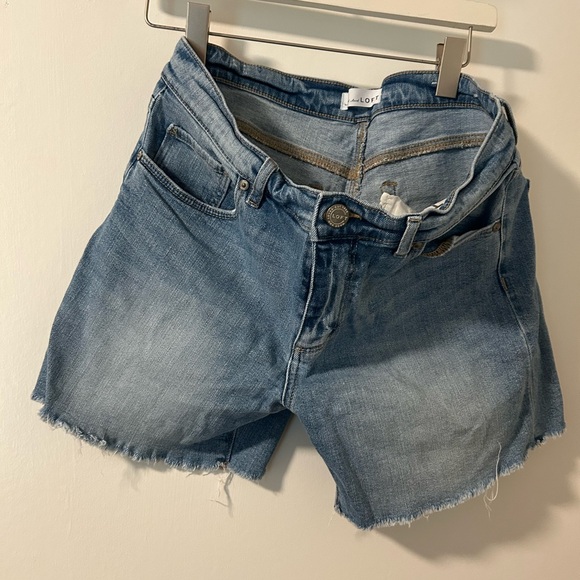 Loft Blue Denim Cutoff Shorts - Picture 1 of 7